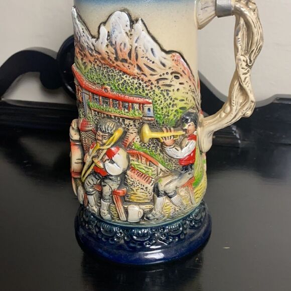 VINTAGE KING EDITION NO. A3991 HANDMADE/HANDPAINTED BEER STEIN - Picture 11 of 12